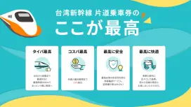 台湾新幹線 片道乗車チケット