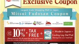 Japan | Mitsui OUTLET shopping mall tax-free discount coupon | 10% tax-free + maximum discount of 10%