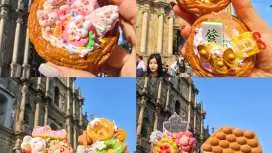 【澳门体验】澳门制作手信工作坊|亲手DIY制作葡挞香薰蜡烛、大三巴光影小夜灯、冰箱贴体验|大三巴牌坊