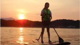 【大分県 日出町 糸ヶ浜】 サンセットサップクルージング