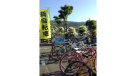 レンタル自転車で山中湖一周