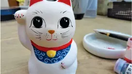 【靜岡/熱海】「招財貓繪畫體驗課程」體驗結束後,您可以把畫作帶回家!