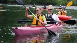 [Kochi, Shimanto] One of Japan's three great clear rivers! River rafting on the Shimanto River! Tandem kayak (for 2 people)