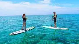 [Okinawa, Nanjo City] Private guide service for "only one group"☆Adventure to an uninhabited island by SUP! High-quality photos provided as a gift, and equipment rental is free!