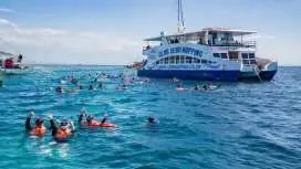 宿霧島跳島遊(希盧通甘島/奧蘭戈島浮潛+船上派對+無限暢飲啤酒和飲料)