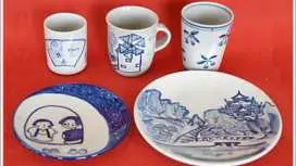 体験日:3/31まで【岡山・瀬戸内市・牛窓】陶芸体験・美しいブルーの絵付け!ゴス絵付けコース・最大100名OK