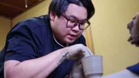 【奈良・電動ろくろ体験】初心者歓迎!赤膚焼の湯のみや茶碗づくり