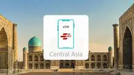 Daily data usage/total eSIM usage in four Central Asian countries: Kazakhstan, Uzbekistan, Kyrgyzstan, and Tajikistan