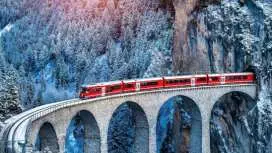 St. Moritz and Swiss Alps with Bernina Red Train from Milan