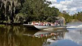 Airboat ride through the New Orleans wetlands
