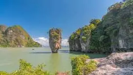 詹姆斯庞德岛和 Ko Naka Yai 与 Ko Hong 从 Khao Lak 乘坐高速双体船划独木舟