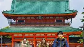 Kyoto historical cycling tour with the Golden Pavilion