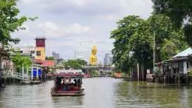 Bangkok canals and Big Buddha on guided EV boat tour