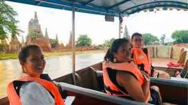 Ayutthaya temples and sunset boat trip on a private adventure