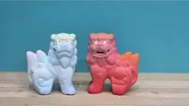 【沖縄・国際通り】シーサー絵付け体験・横向きシーサー2体セット♪♪イマドキポップな空間で絵付けを楽しもう⭐︎