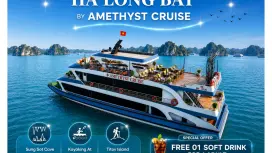Amethyst Luxury Day Cruise | Explore Ha Long Bay with Kayaking & Luon Cave |  Optional Round-trip Transfer from Hanoi)