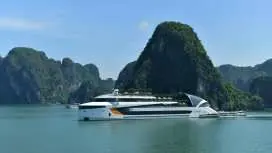 從下龍國際郵輪碼頭出發,參加下龍灣海豚巡遊高級一日遊。