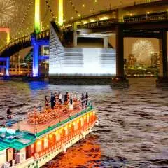 【기간 한정】도쿄|스미다강 불꽃놀이 특별 축제 야카타부네 크루즈|일본 쇼 & 소고기 스키야키 & 스낵 & 무제한 음료
