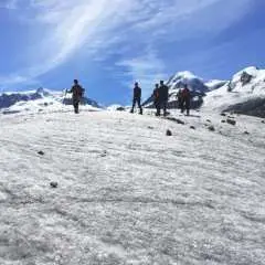 Plateau Rosa demanding glacier hike from Zermatt