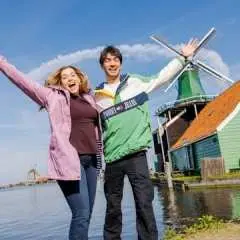 Zaanse Schans windmill and clog factory visit with cheese tasting from Amsterdam