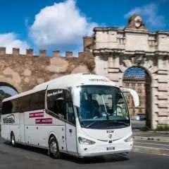 Bus transfer between Fiumicino airport and Rome city center