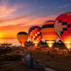 Taitung | Nighttime Stroll in Taimali × Dawn Hot Air Balloon Light Show × Lucky Cat Earth God Day Trip | Departing from Taichung