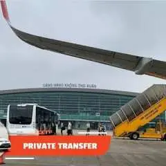 Dịch vụ đưa đón riêng từ sân bay Thọ Xuân đến khách sạn tại trung tâm thành phố Thanh Hóa.