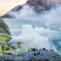 From Bali: 24 hours in the blue flames of Kawah Ijen, dinner and accommodation