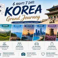 Kカルチャー&ウェルネス:韓国の真髄を巡る公式7日間グランドツアー