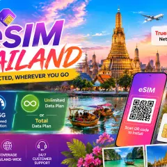 Thailand Travel eSIM | TrueMove Local Network | Unlimited Data and Total Data Plan | No eKYC Verification and QR Code Setup