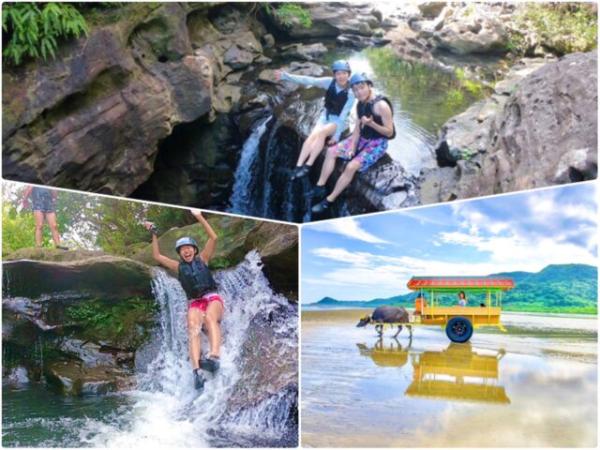 Departing from Iriomote Island | Jungle canyoning experience + Yubu Island sightseeing 1-day tour | Yubu Island admission fee included, buffalo cart ride included, free photo data