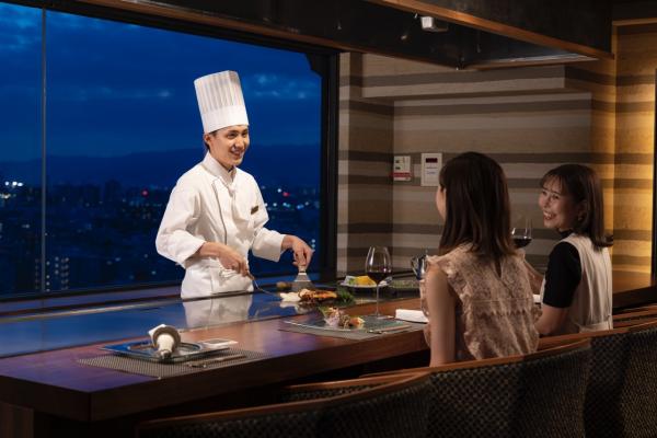 Osaka, Japan | 19th Floor Night View Teppanyaki & Omi Wagyu Set Meal | Osaka