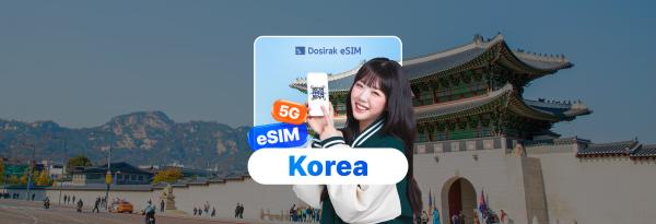 South Korea 5G SKT/LG U+ Daily/Unlimited Data eSIM | Dosirak eSIM