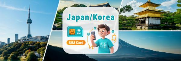 [50% OFF] Japan & South Korea 5G Data SIM Card | Daily/Unlimited Data Options Available in Japan & South Korea | ChatGPT Supported | Shipping from Taiwan, Hong Kong, and China