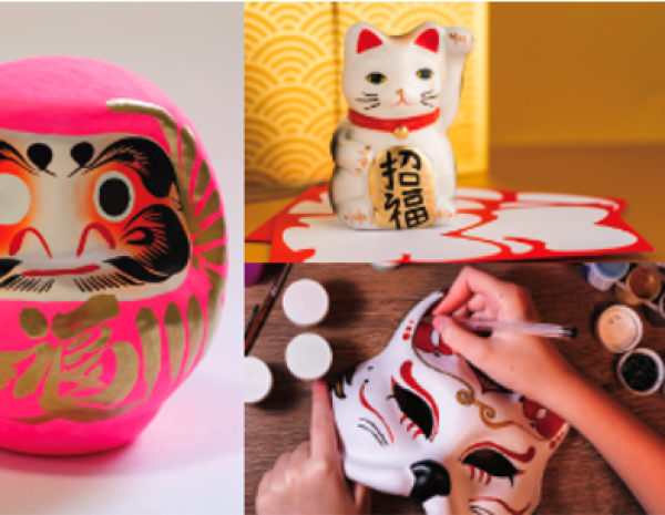 [東京·淺草]紙漿彩繪體驗:製作屬於自己的原創達摩、招財貓、狐狸面具