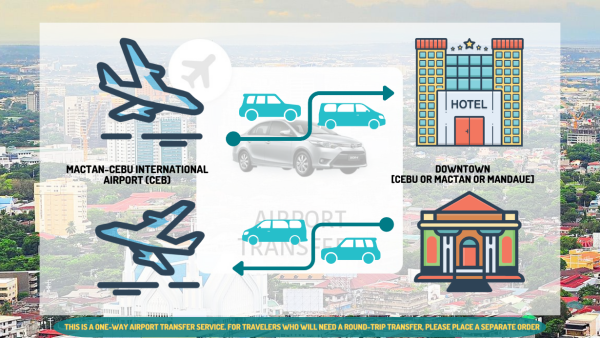 막탄 세부 공항 프라이빗 왕복 픽업 서비스 (SIM 카드 추가 가능)
