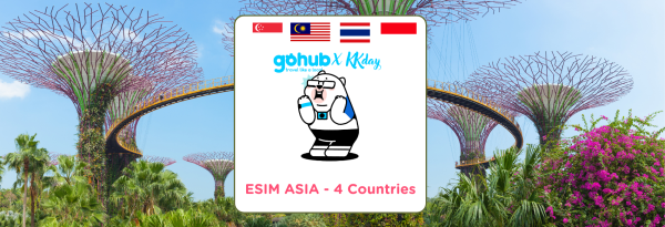 [GIẢM GIÁ 35%] eSIM Singapore, Malaysia, Thái Lan, Indonesia Hàng ngày/Tổng dữ liệu