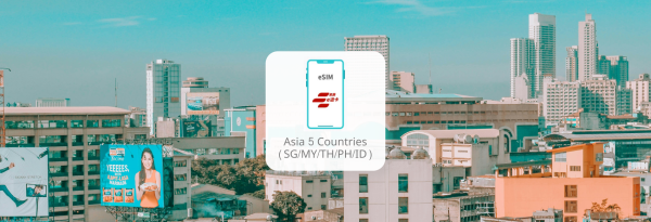 Southeast Asia 5 countries daily traffic/total eSIM