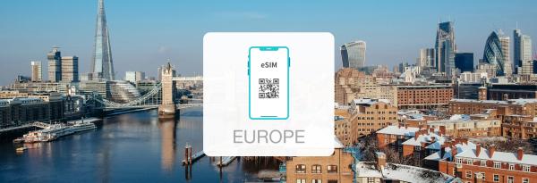 ซิมการ์ดยุโรป | 3UK อินเทอร์เน็ต + โทร eSIM สําหรับประเทศต่างๆ ในยุโรป