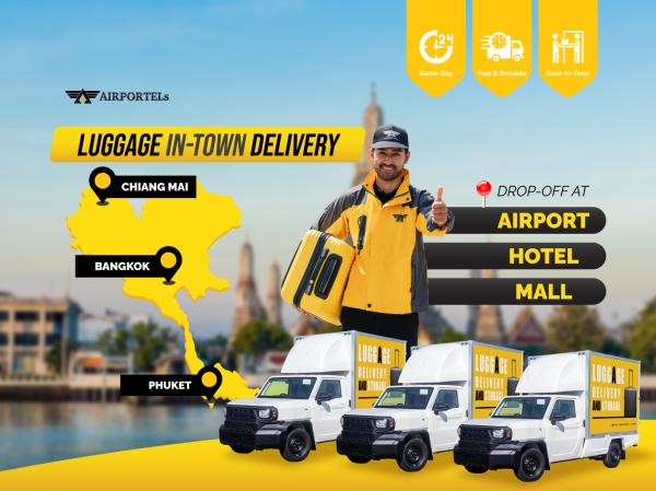 Luggage Delivery: Bangkok, Chiang Mai, Phuket In-Town Delivery by AIRPORTELs | Thailand