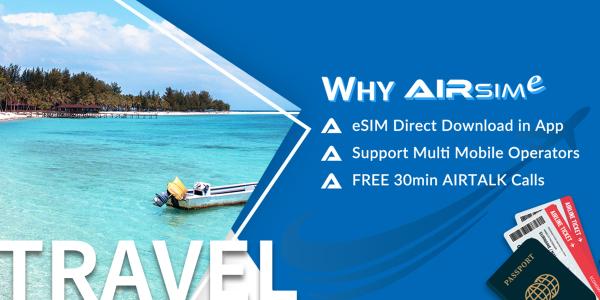 [Thẻ SIM không viền AIRSIMe] eSIM du lịch toàn cầu | Phủ sóng hơn 130 khu vực trên toàn thế giới, có thể tái sử dụng