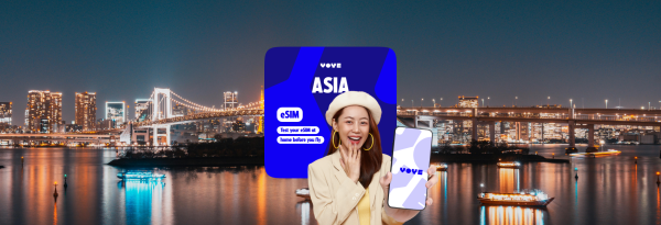 VOYE Asia eSIM | 16 quốc gia và khu vực Châu Á Dữ liệu eSIM