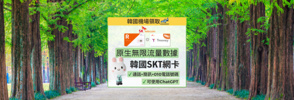 【20% OFF|赠送大创优惠券】韩国网卡|韩国SKT 4G/LTE无限流量SIM卡+010电话号码(韩国机场领取)
