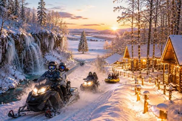 北海道冬季雪国一日游|四季彩之丘雪上乐园・精灵露台・白须瀑布・美瑛圣诞树|中英日粤语导游