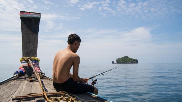 Full Day Fishing by Big Boat (Fishing + Snorkeling at 4 Islands) | Krabi, Thailand