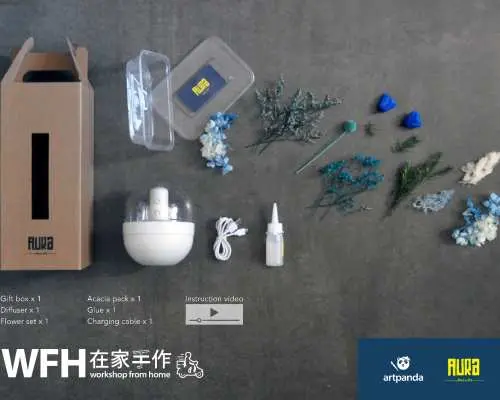 【中環好去處】愛畫室｜乾花香薰燈工作坊｜乾花香薰燈DIY材料包連運費