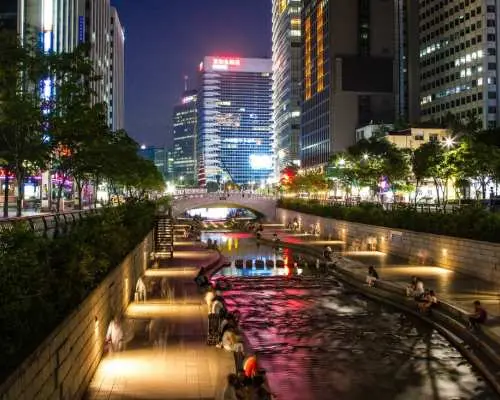人気夜景スポットを巡るナイトツアー 広蔵市場＋昌慶宮＋清渓川＋駱山公園へ（韓国 ソウル・半日ツアー）