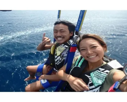 Superb view sound parasailing experience Fun for children and adults! Selectable height 60m / 120m / 200m (Okinawa Ginowan / Parasailing)