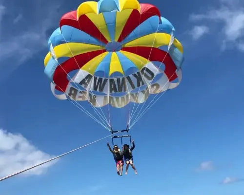 Superb view sound parasailing experience Fun for children and adults! Selectable height 60m / 120m / 200m (Okinawa Ginowan / Parasailing)