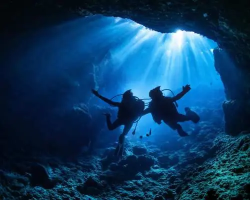 Blue Cave Trial Diving + Onna Village Sea Walk with Photo Data Service (Onna Village, Okinawa)